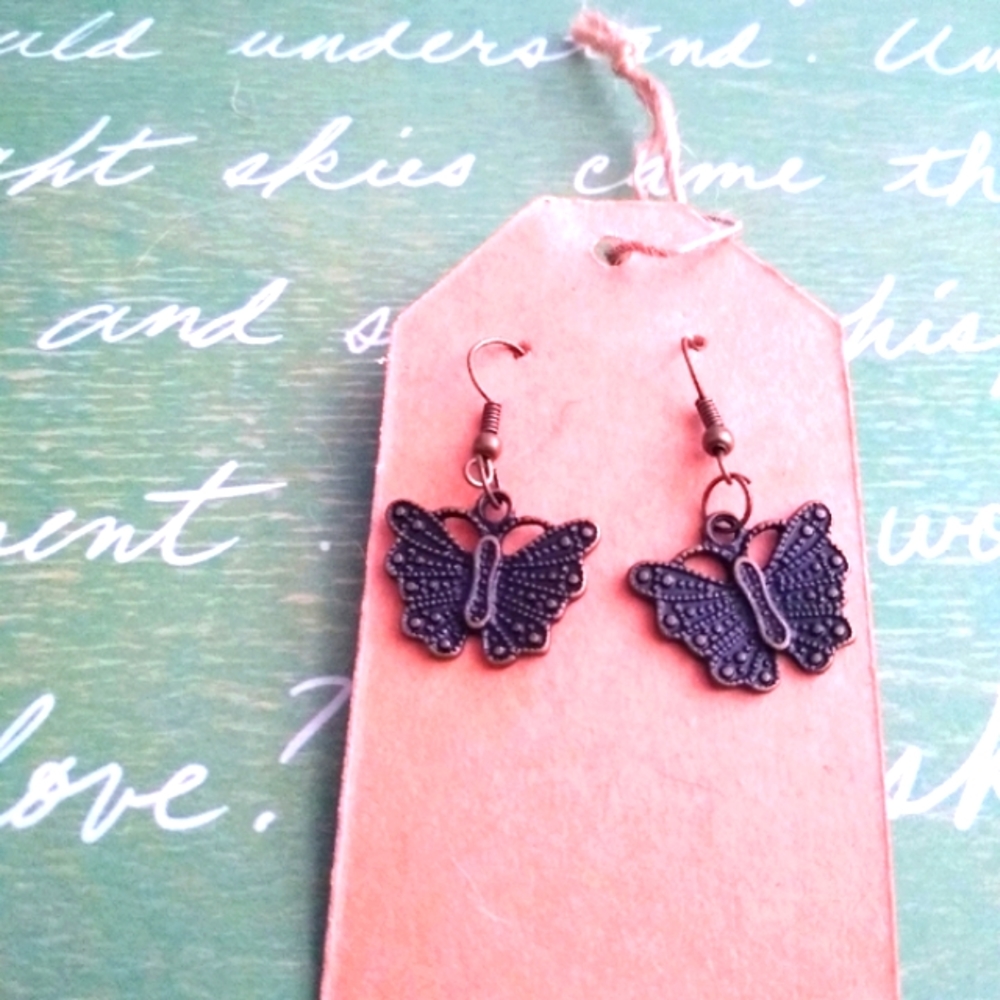 RUSTIC BUTTERFLY EARRINGS 🦋
